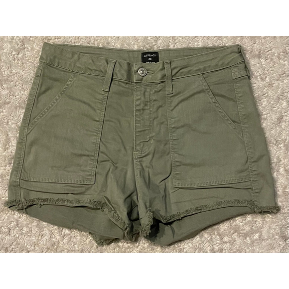 just Black Jean Shorts Size 28 Black EUC - Picture 1 of 3